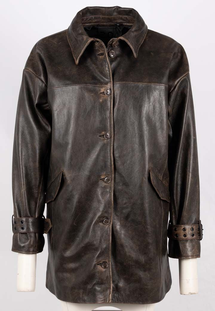 Teona OS Leather Jacket