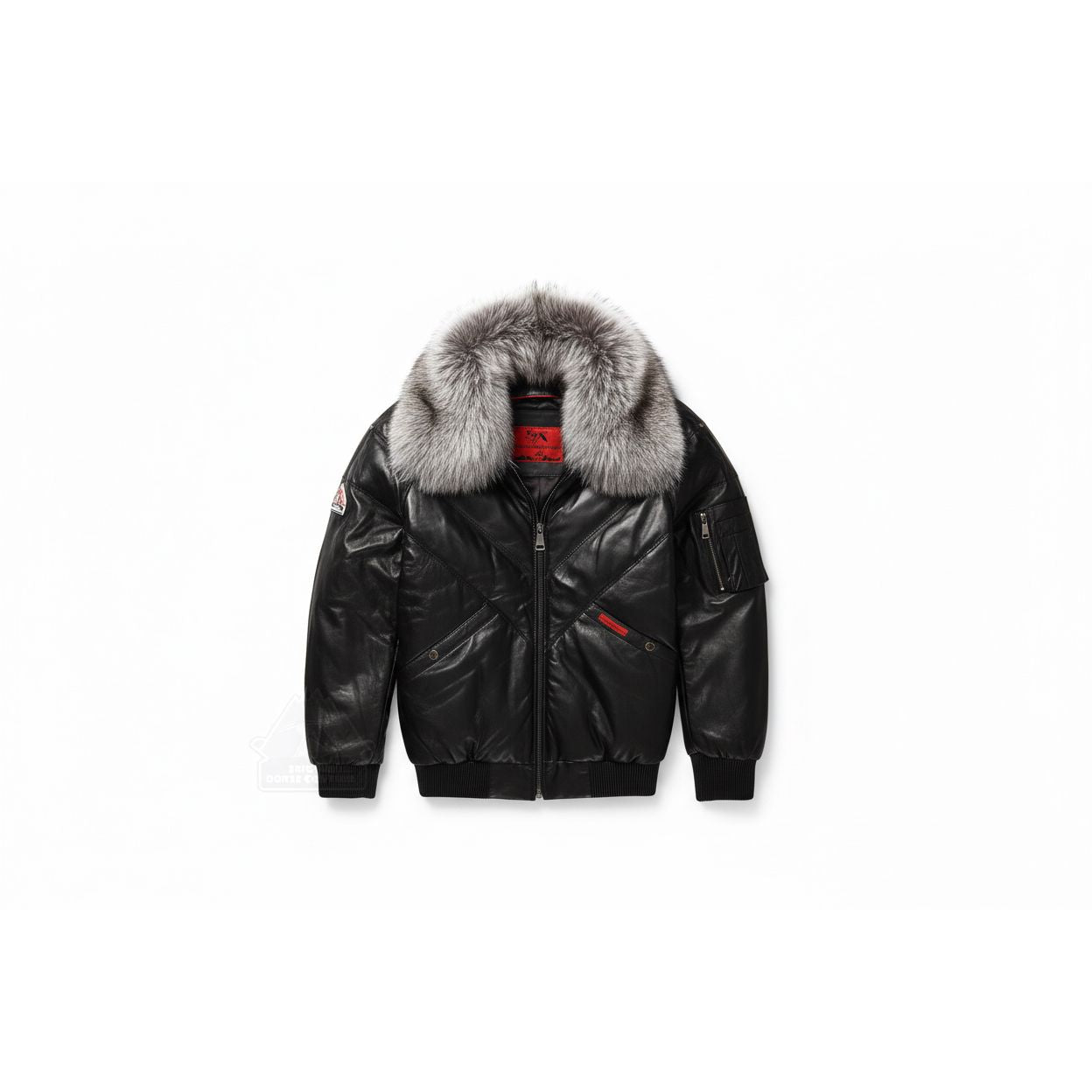 Original Goose Country Men's V-BOMBER FOX FUR leather Jacket - Zooloo Leather