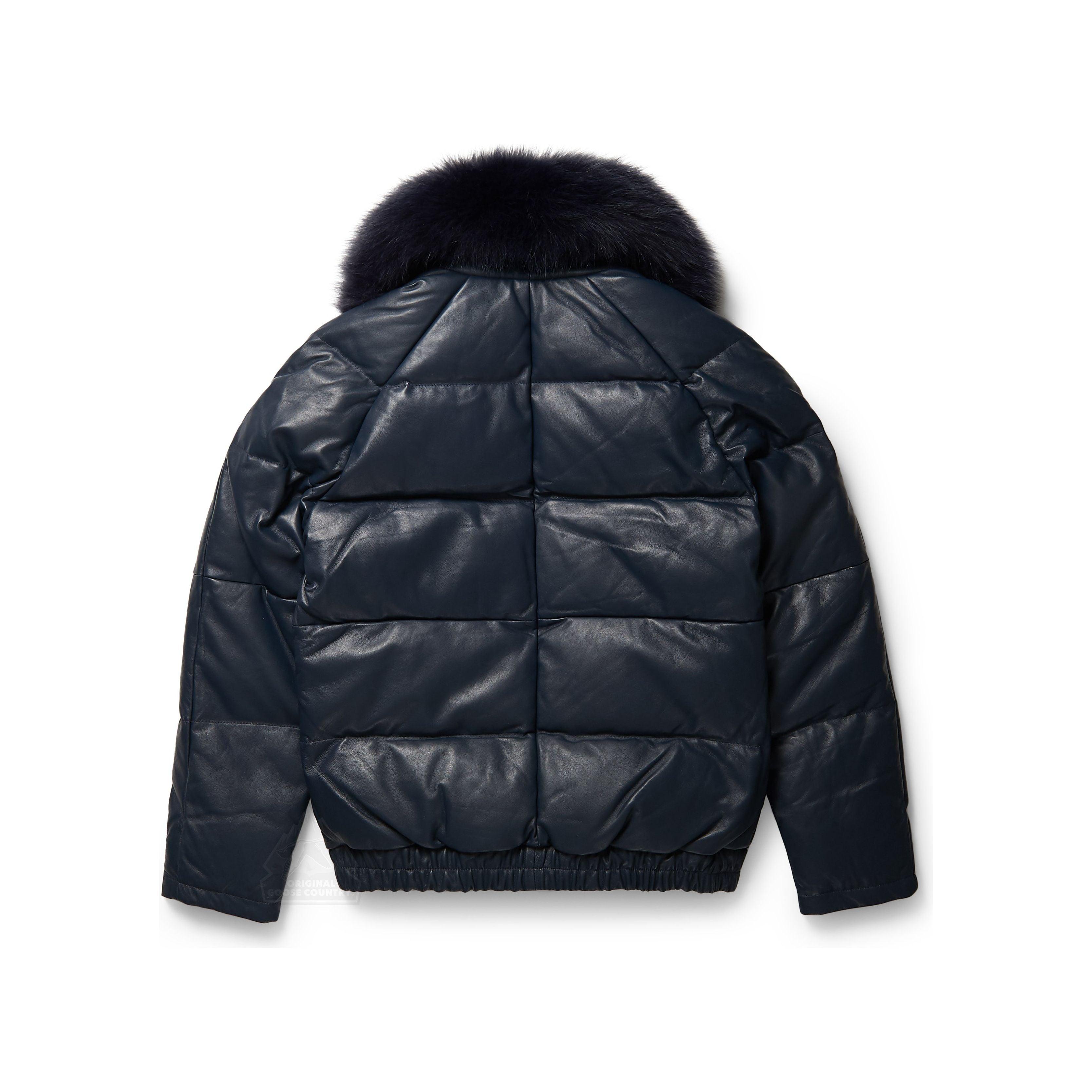 Original Goose Country Men's Straight Goose Down Leather Jacket - Zooloo Leather