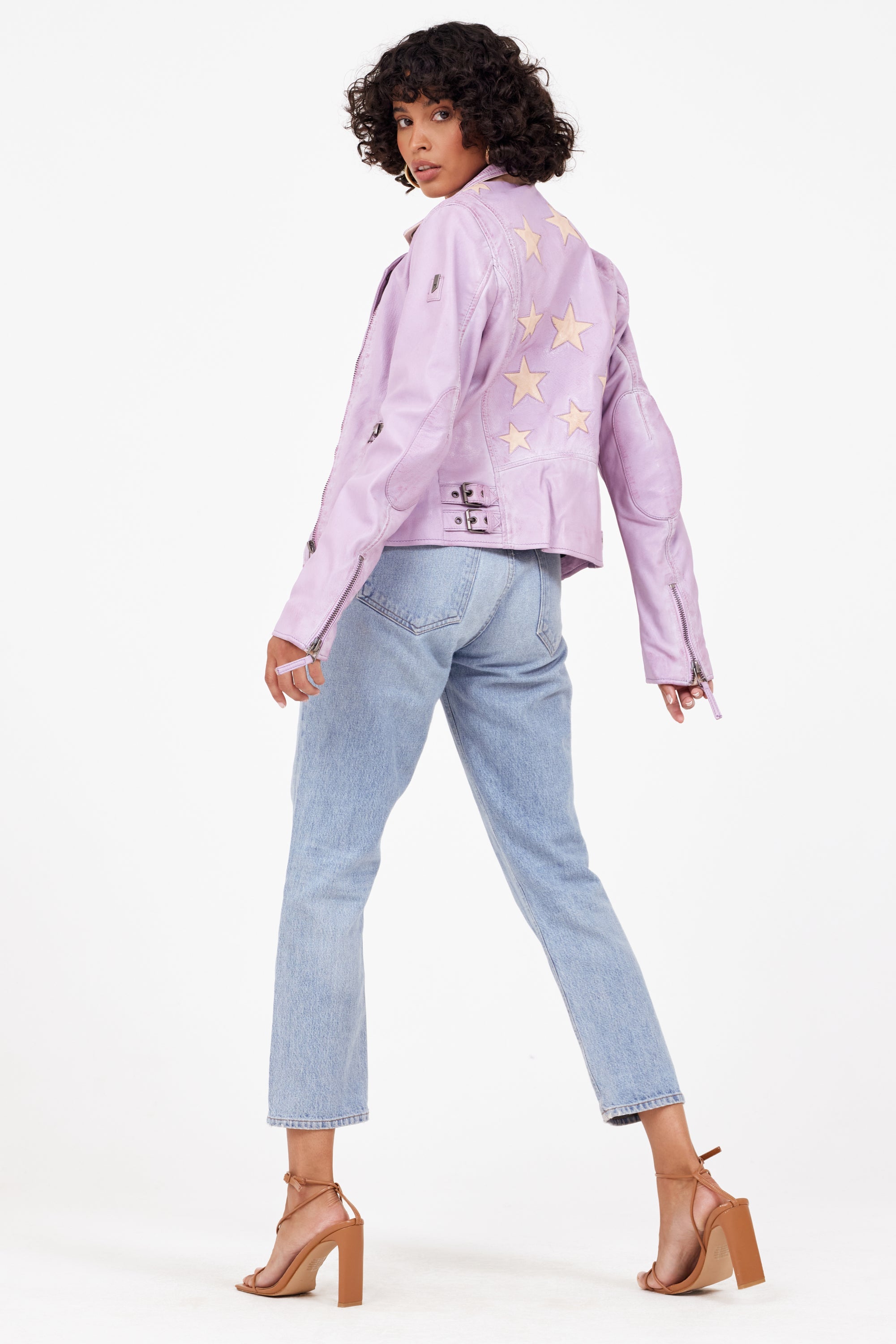 Mauritius Women's Christy RF Star Detail Leather Jacket