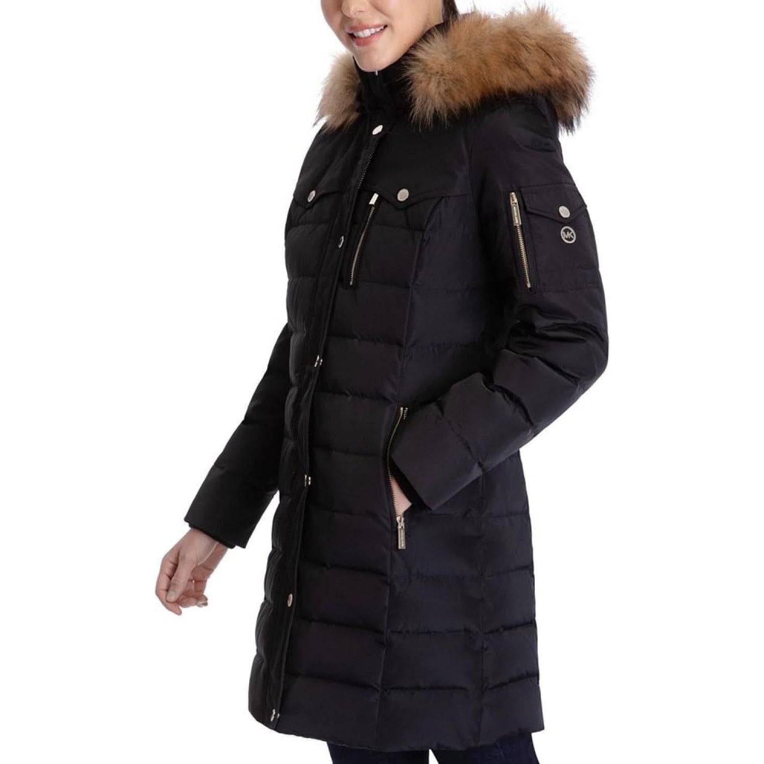 MICHAEL Michael Kors Women's Down Winter Coat with Zip Out Hood - Zooloo Leather
