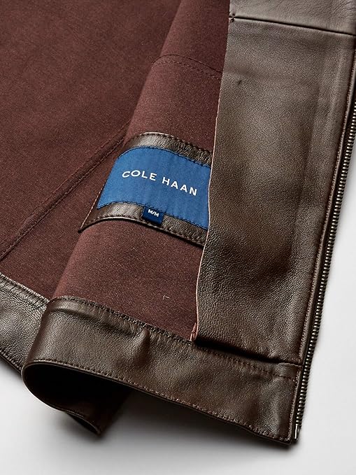 Cole Haan Men's Bonded Racer Leather Jacket