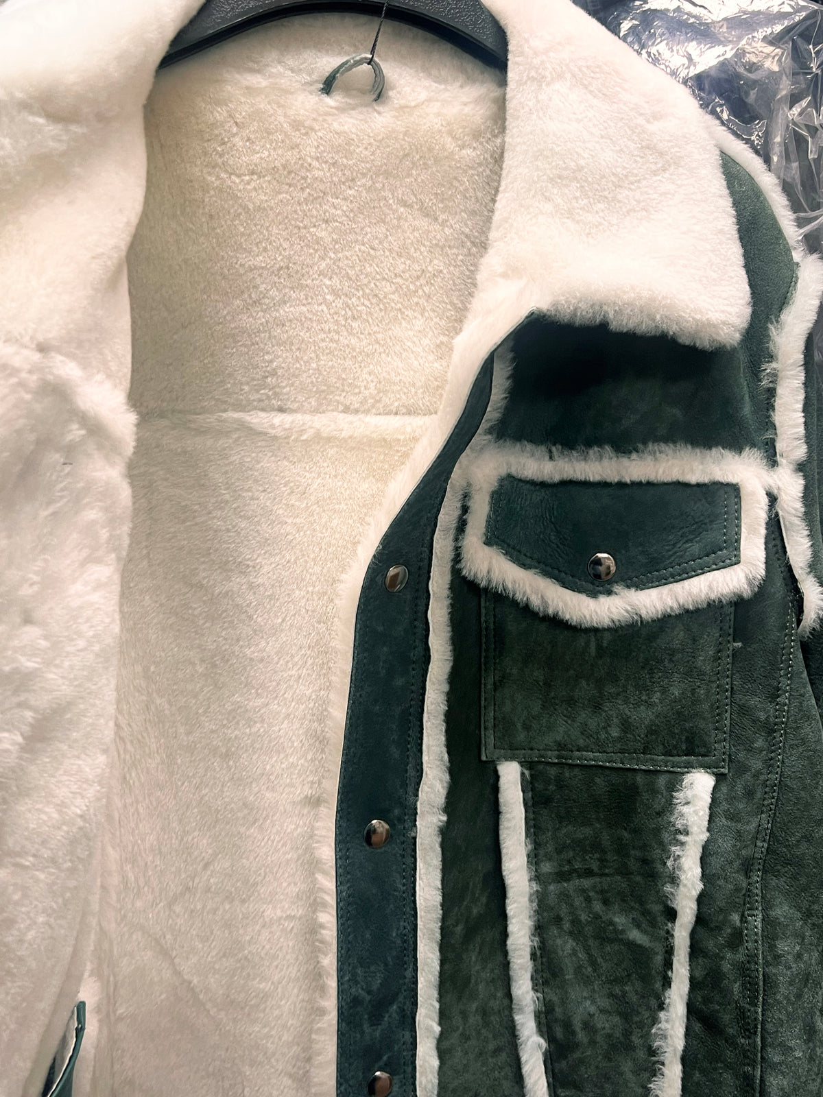 DODICI Men’s Sheepskin Shearling Sherpa Jacket