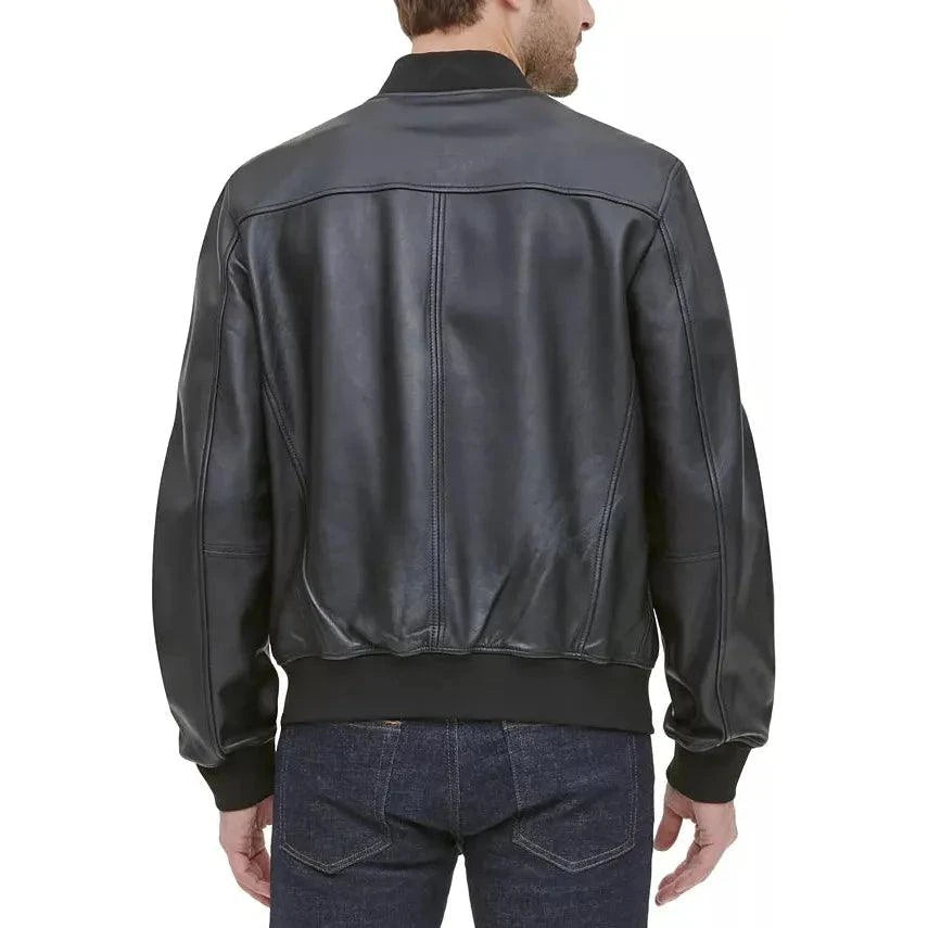 Cole Haan Men's Bonded Varsity Leather Jacket - Zooloo Leather