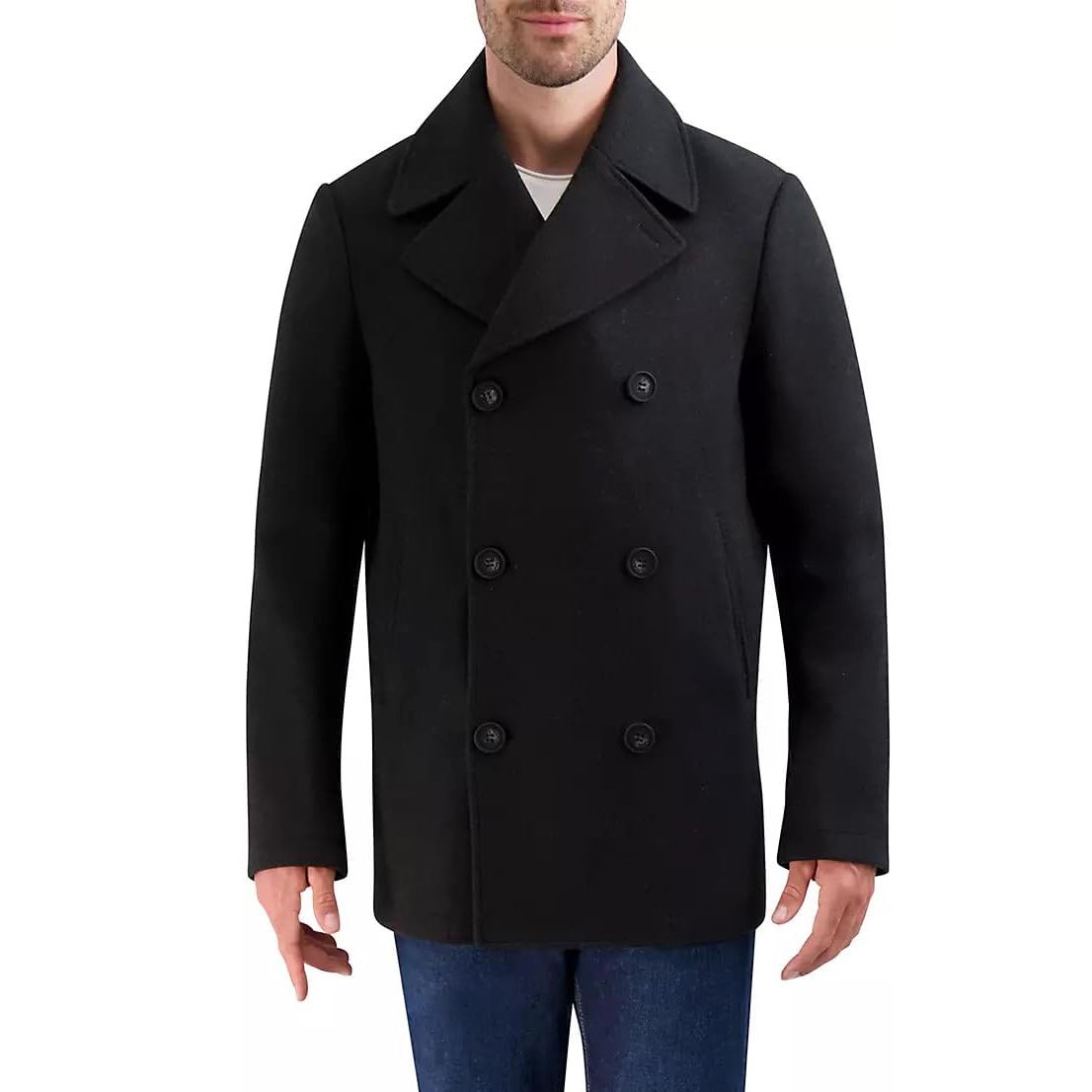 Cole Haan Men's Peacoat Wool Jacket