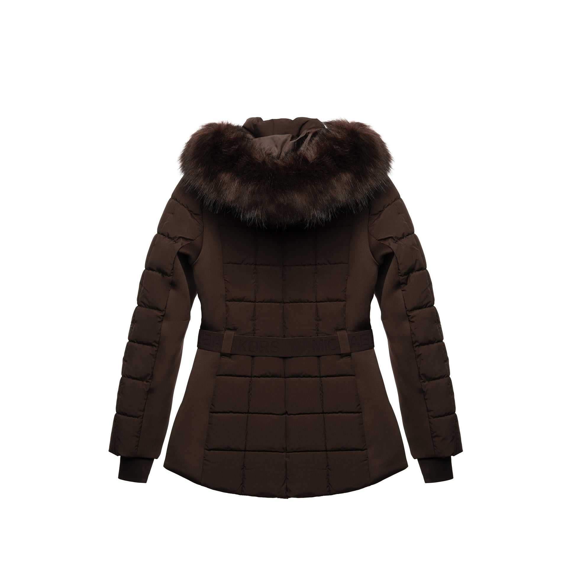 Michael Michael Kors Women's Active Belted Mix Media Jacket