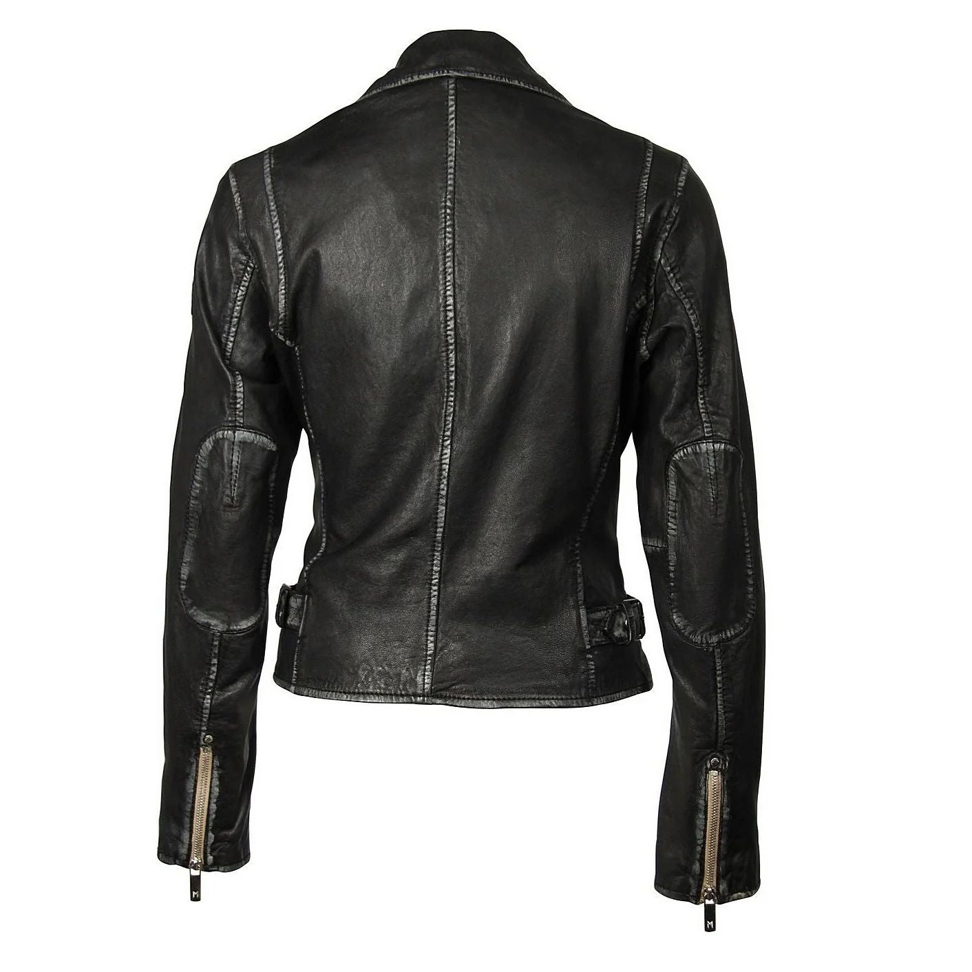 Mauritius Women's 100% Lambskin Leather Jacket with Vintage Look