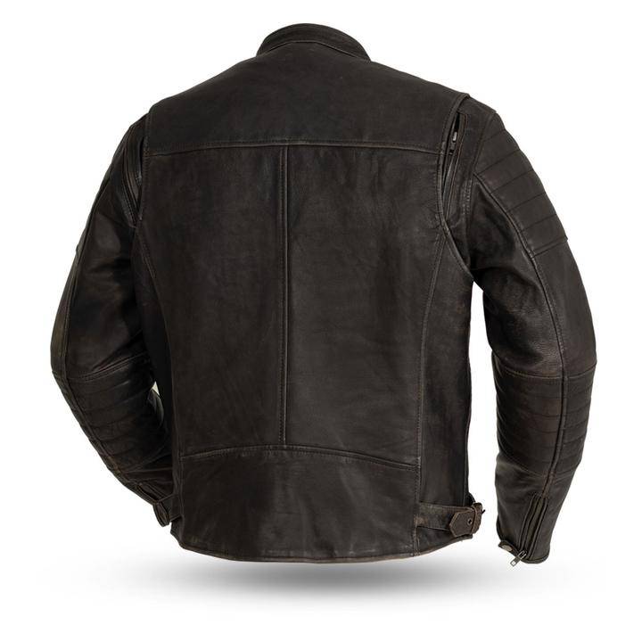 First Mfg Men's COMMUTER Biker Leather Jacket - Zooloo Leather