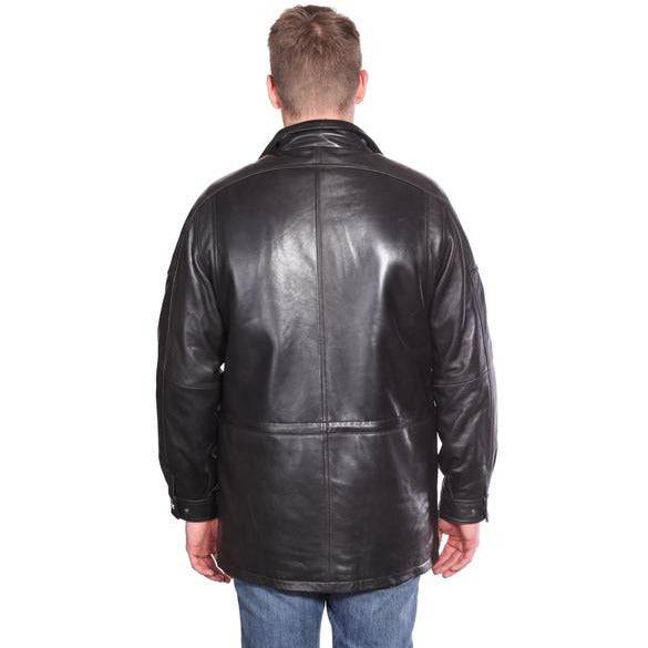 Mason & Cooper Men's Garner Mid-Length Leather Coat - Zooloo Leather
