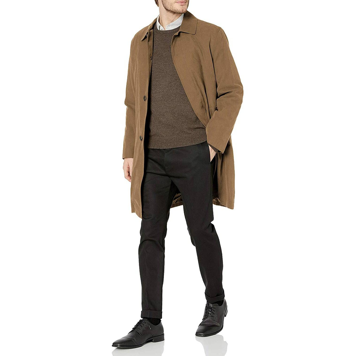 LONDON FOG Men's Durham Rain Coat with Zip-Out Body - Zooloo Leather