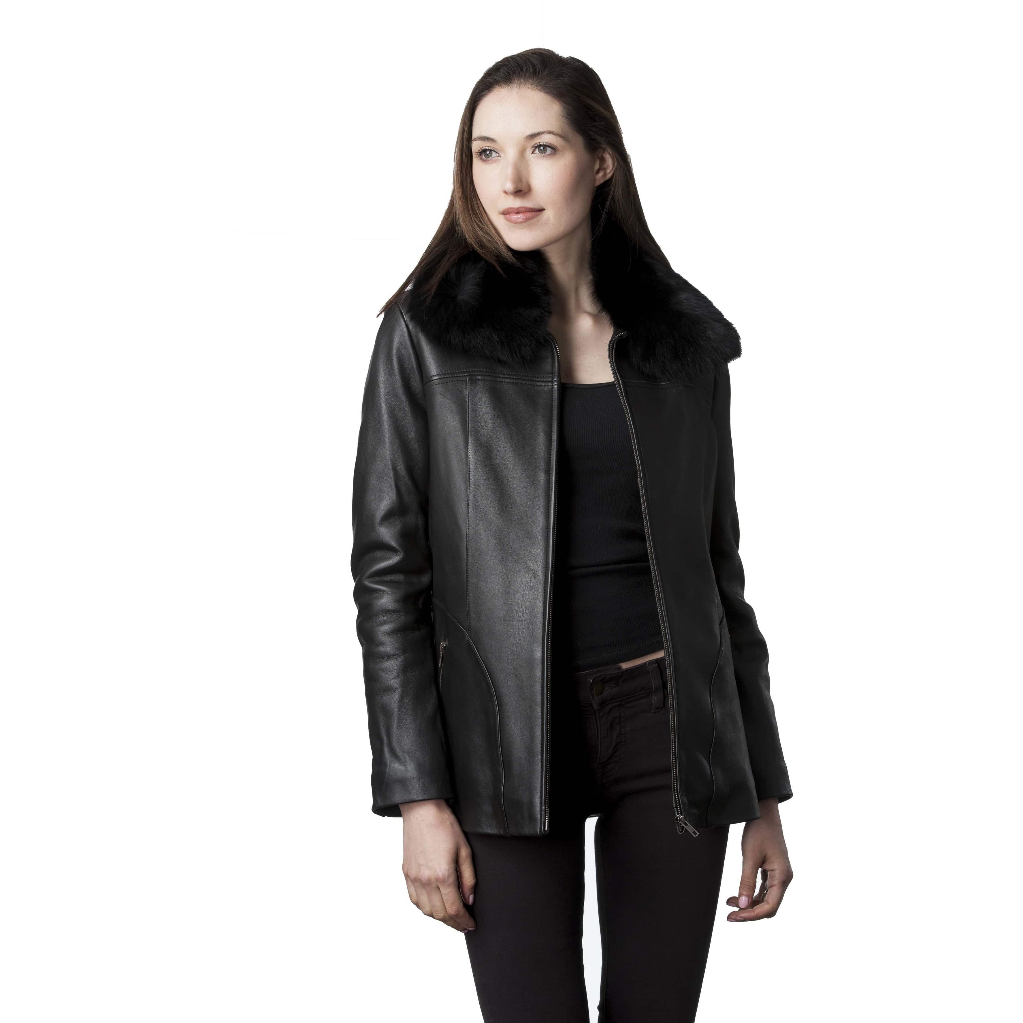 Mason & Cooper Leather Jacket with Fox Fur - Zooloo Leather