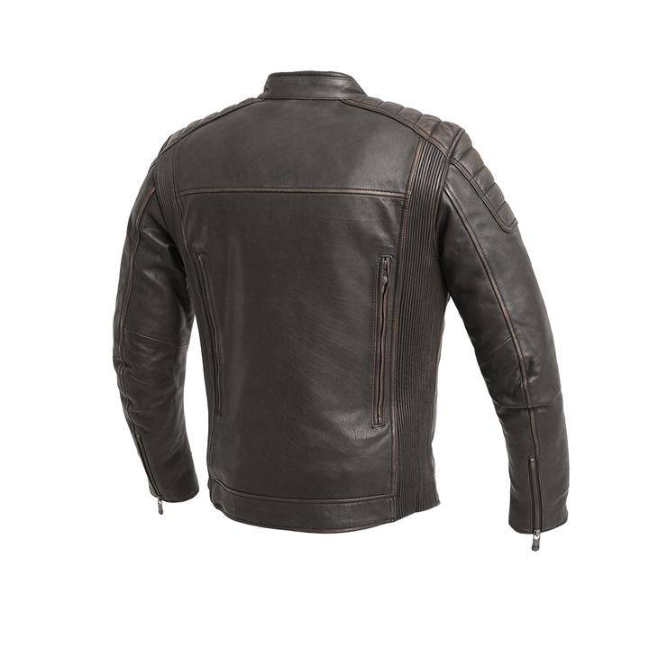 First Mfg Men's Crusader Moto Leather Jacket - Zooloo Leather