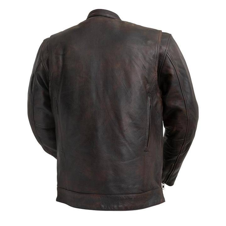 First Mfg Men's RAIDER Motorcycle Leather Jacket - Zooloo Leather