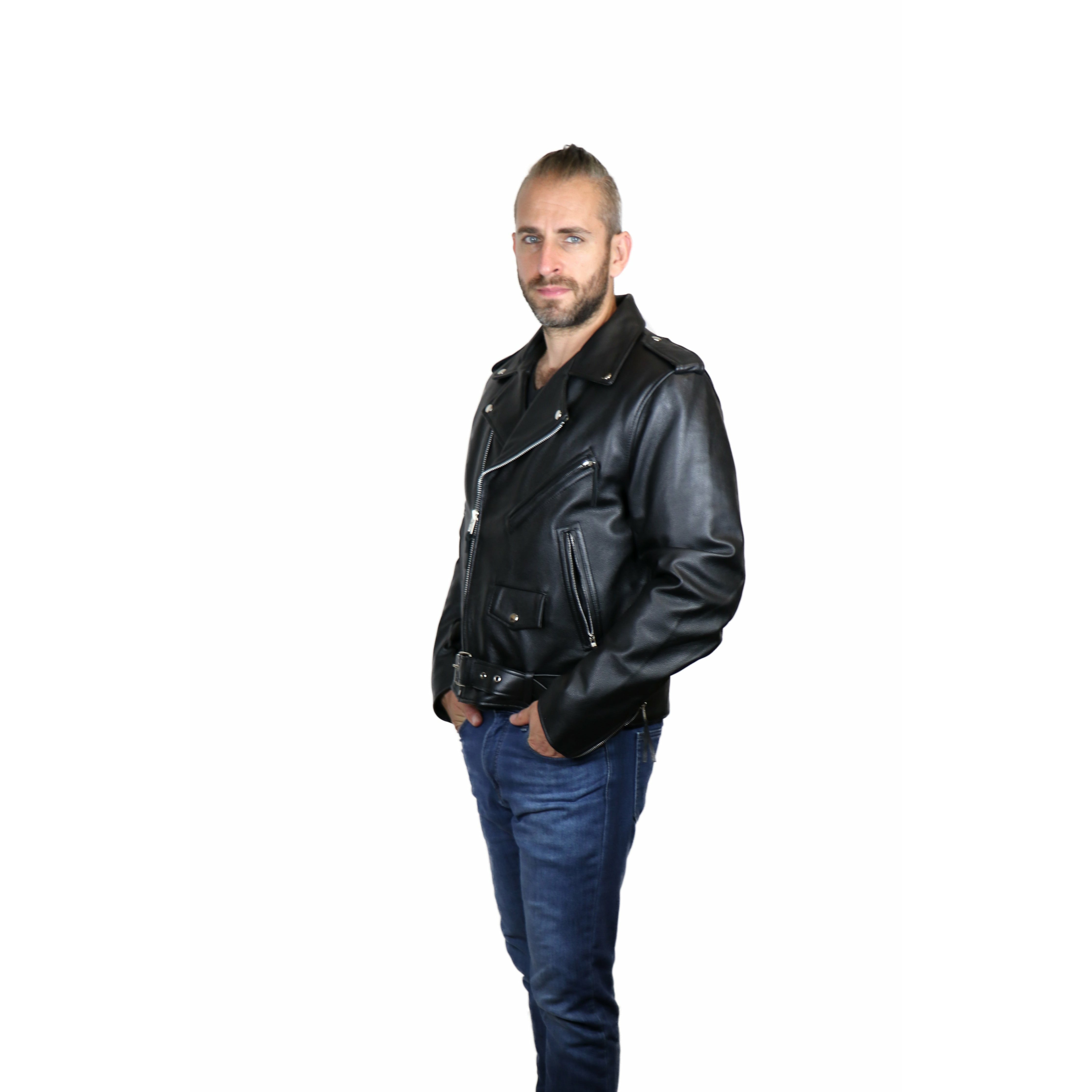 FMC Men's Superstar Moto Leather Jacket - Zooloo Leather