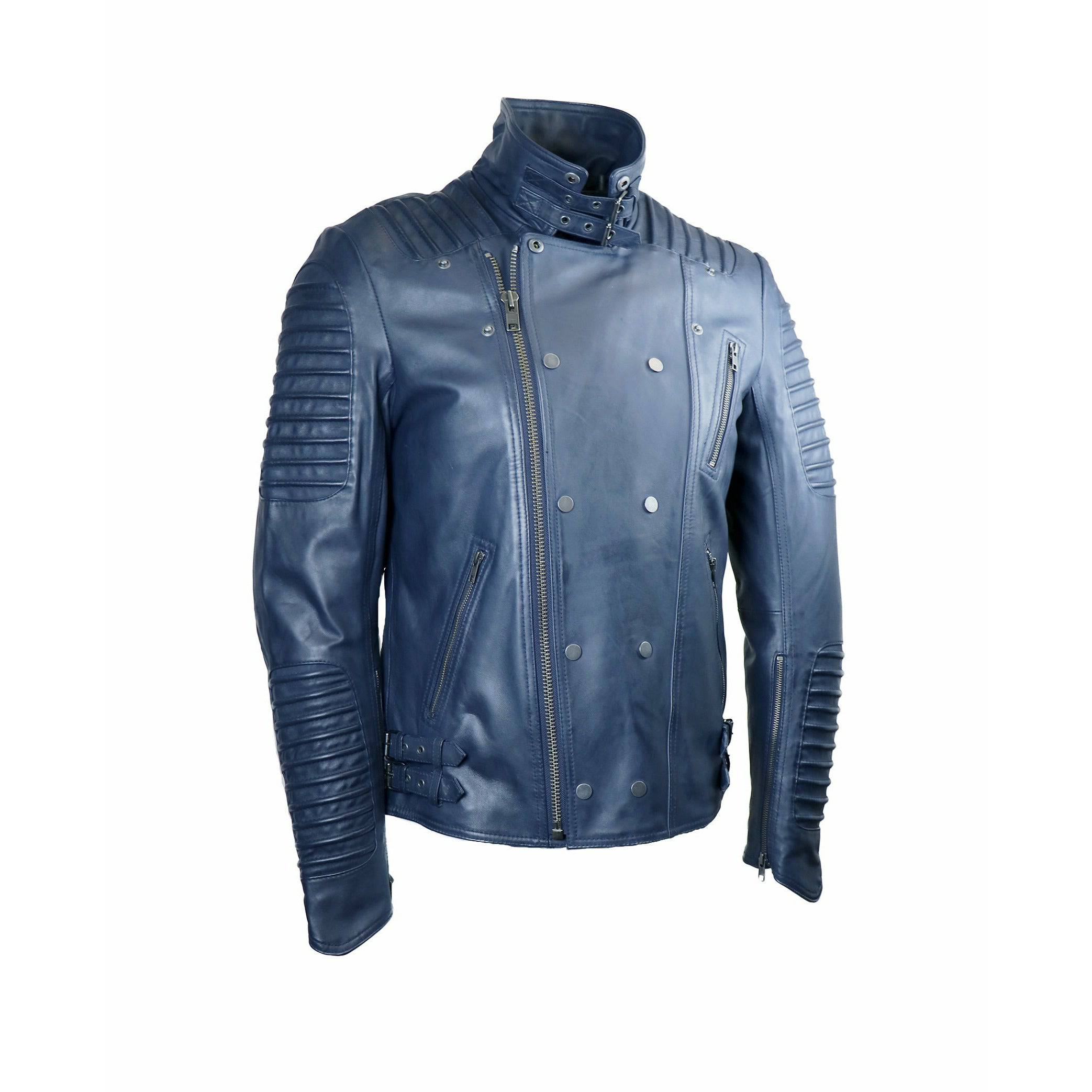 Whet Blu Men's Moto Leather Jacket - Zooloo Leather