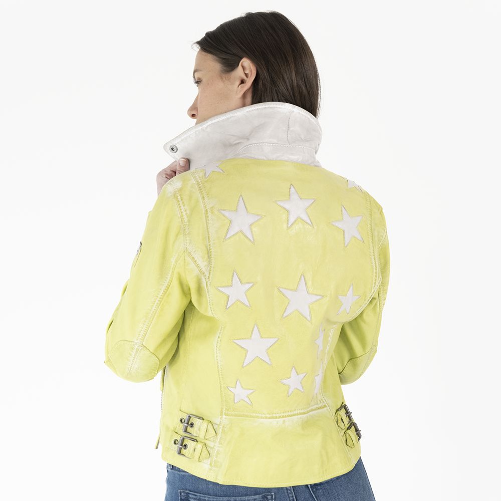 Mauritius Women's Christy RF Star Detail Leather Jacket