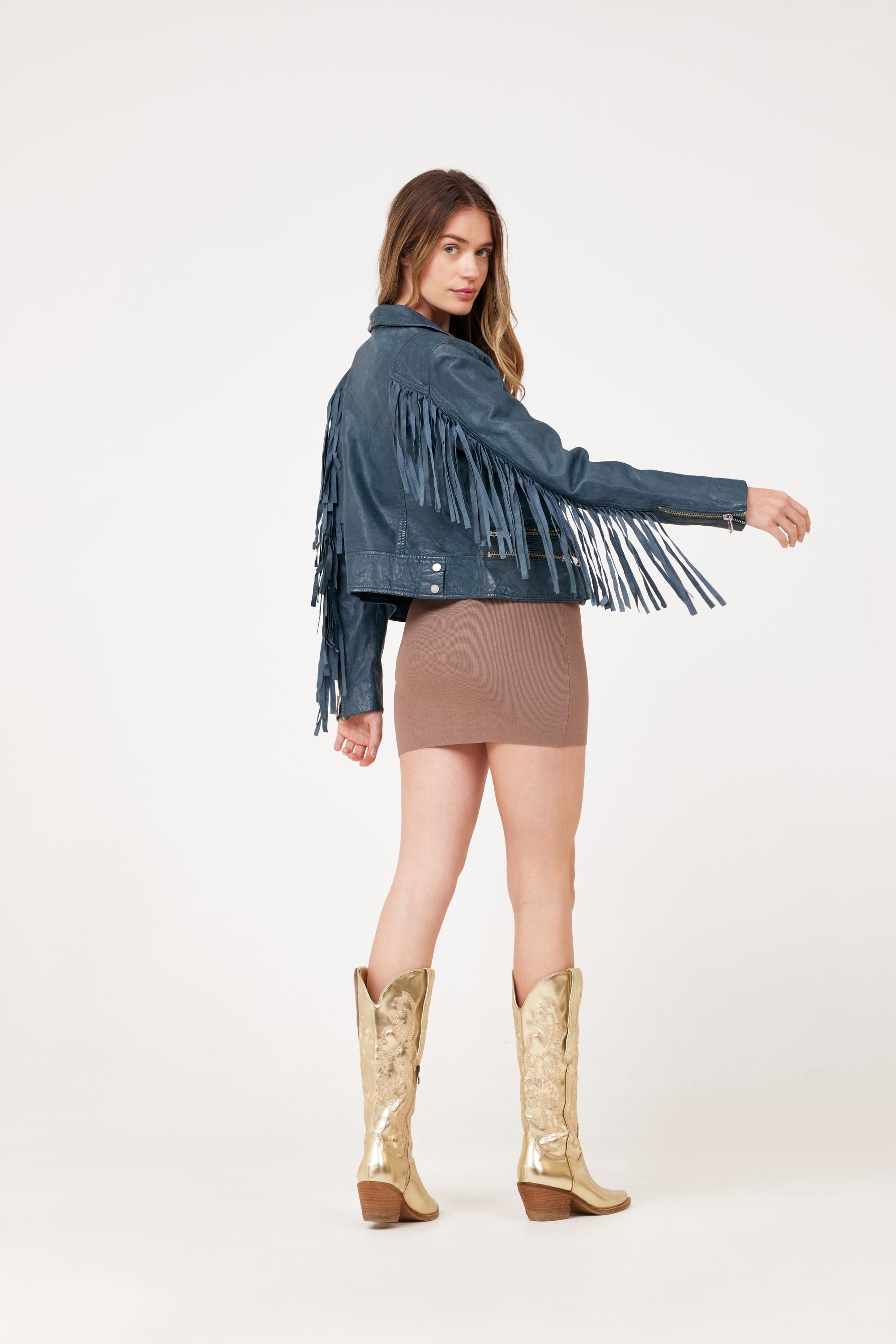 Zoe RF Leather Jacket