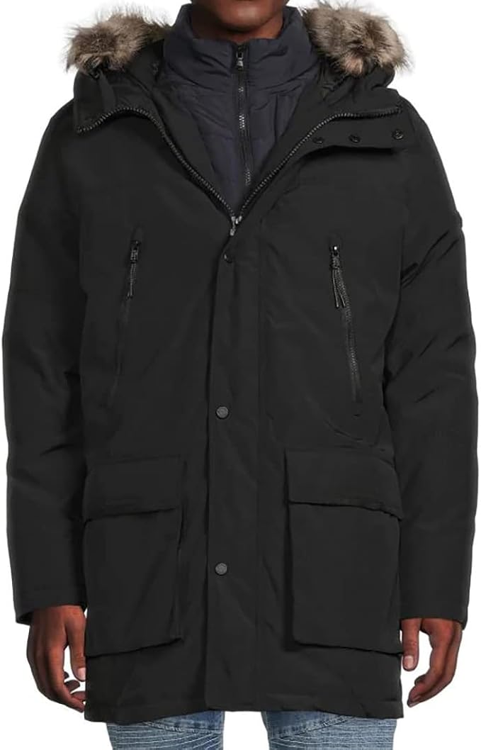 Michael Kors Men's Heavyweight Hooded Snorkel Parka Coat
