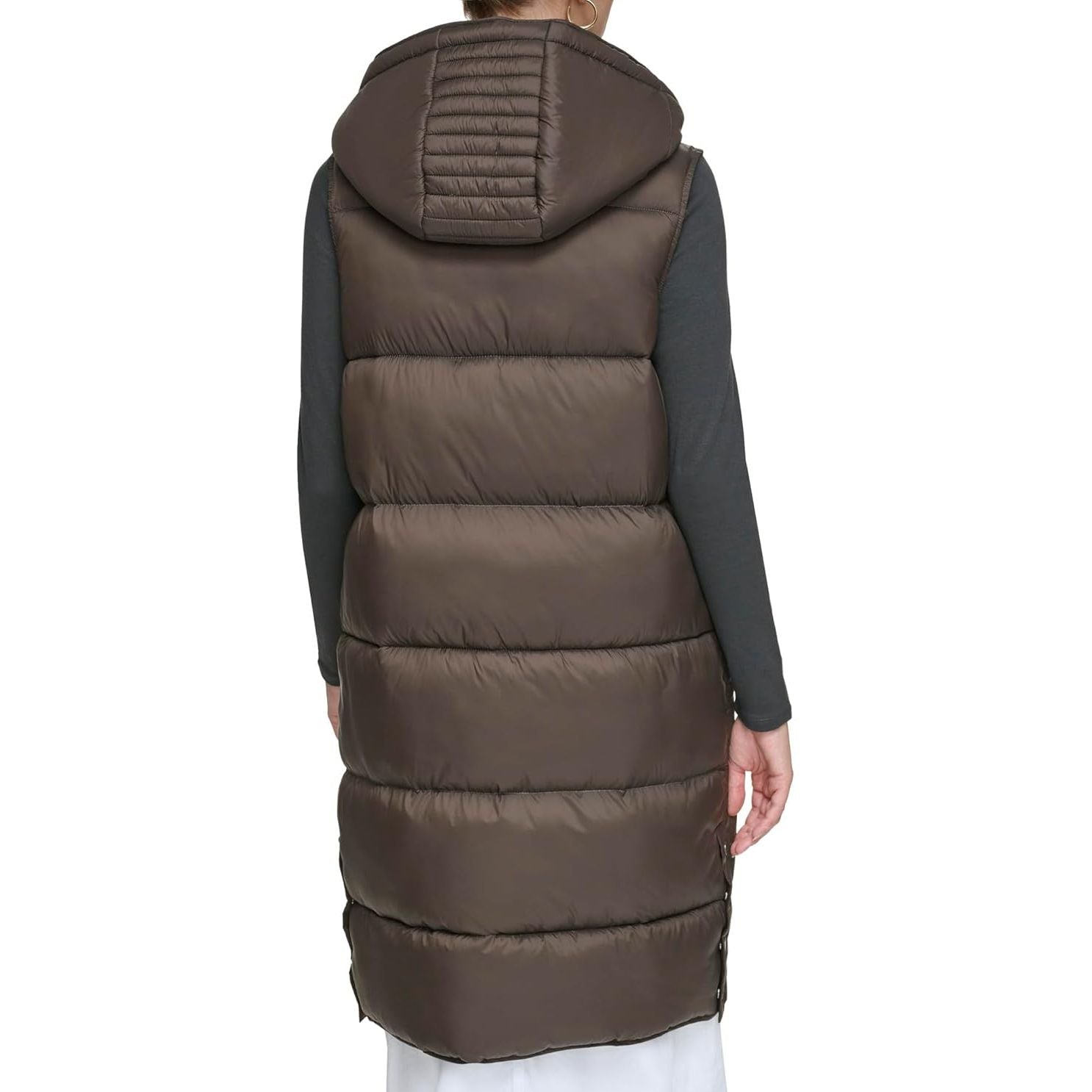 Andrew Marc Womens Kerr Long Quilted Puffer Vest