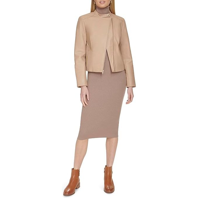 Cole Haan Women's Asymmetric Leather Jacket