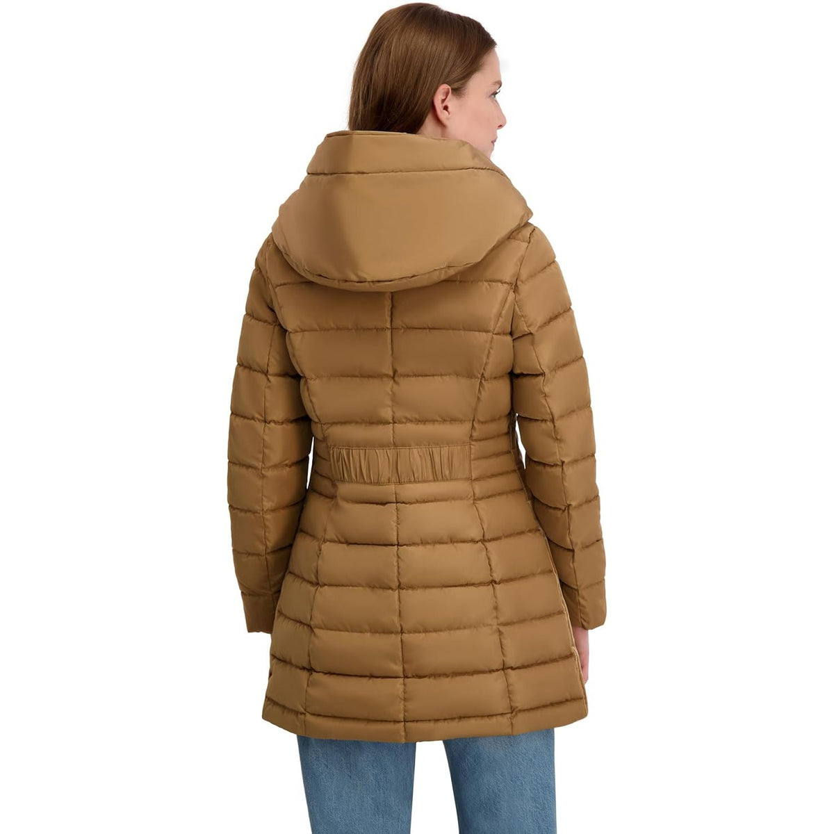 Laundry by Shelli Segal Women's Puffer Coat– Mid-length Fit & Flare Jacket