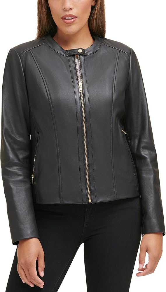 Cole Haan Women’s Classic Genuine Leather Jacket