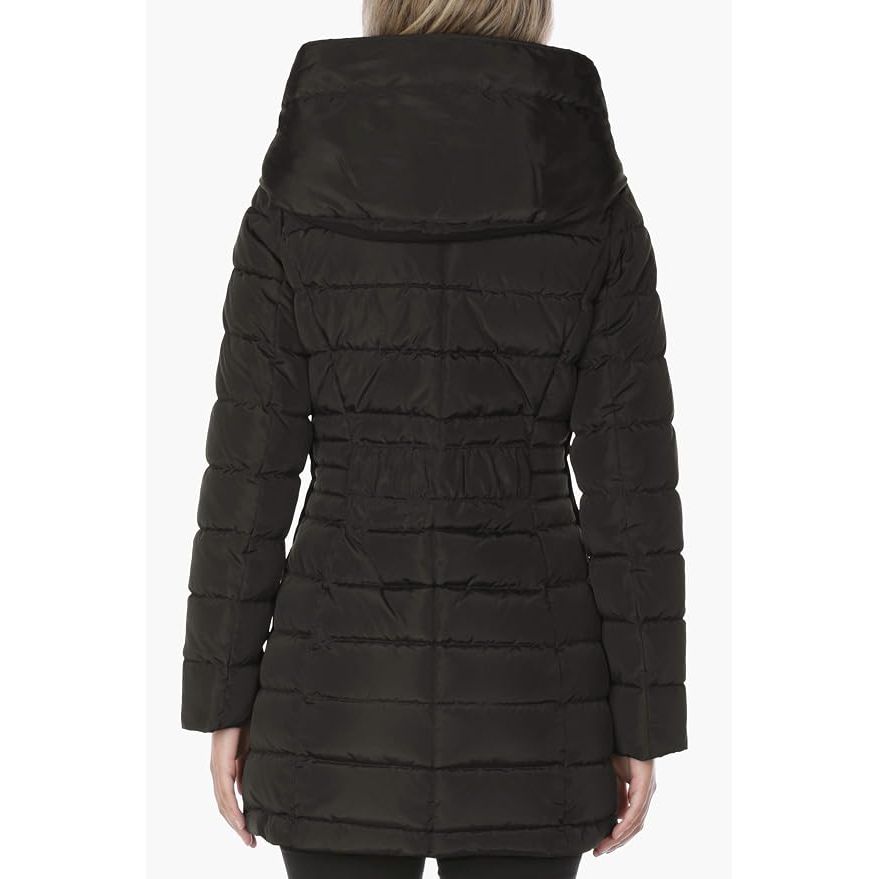 Laundry by Shelli Segal Women's Puffer Coat– Mid-length Fit & Flare Jacket