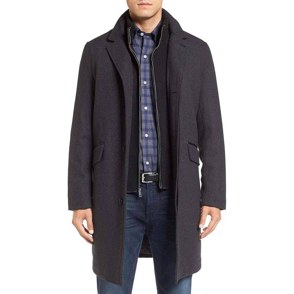 Cole Haan Signature Men's Classic Wool Twill Topper Coat - Zooloo Leather