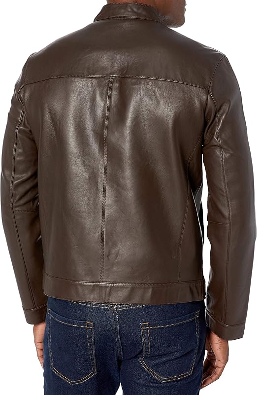 Cole Haan Men's Bonded Racer Leather Jacket