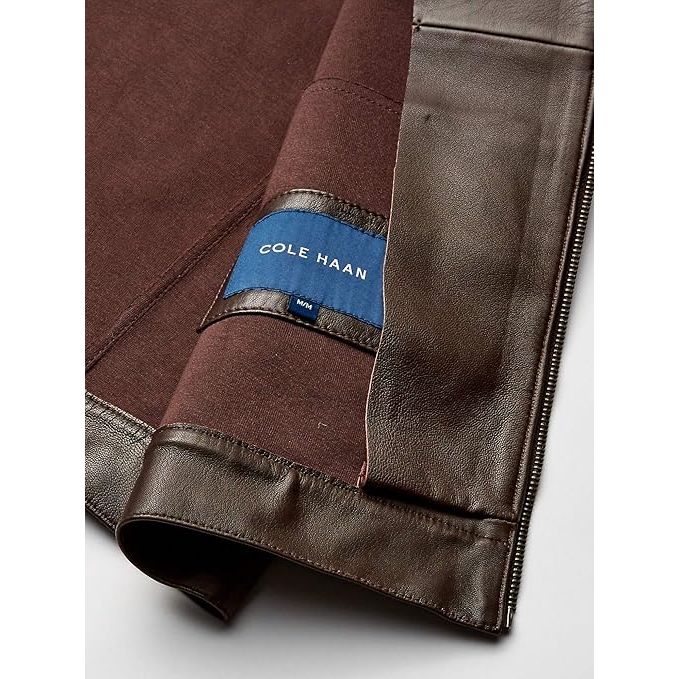 Cole Haan Men's Bonded Racer Leather Jacket