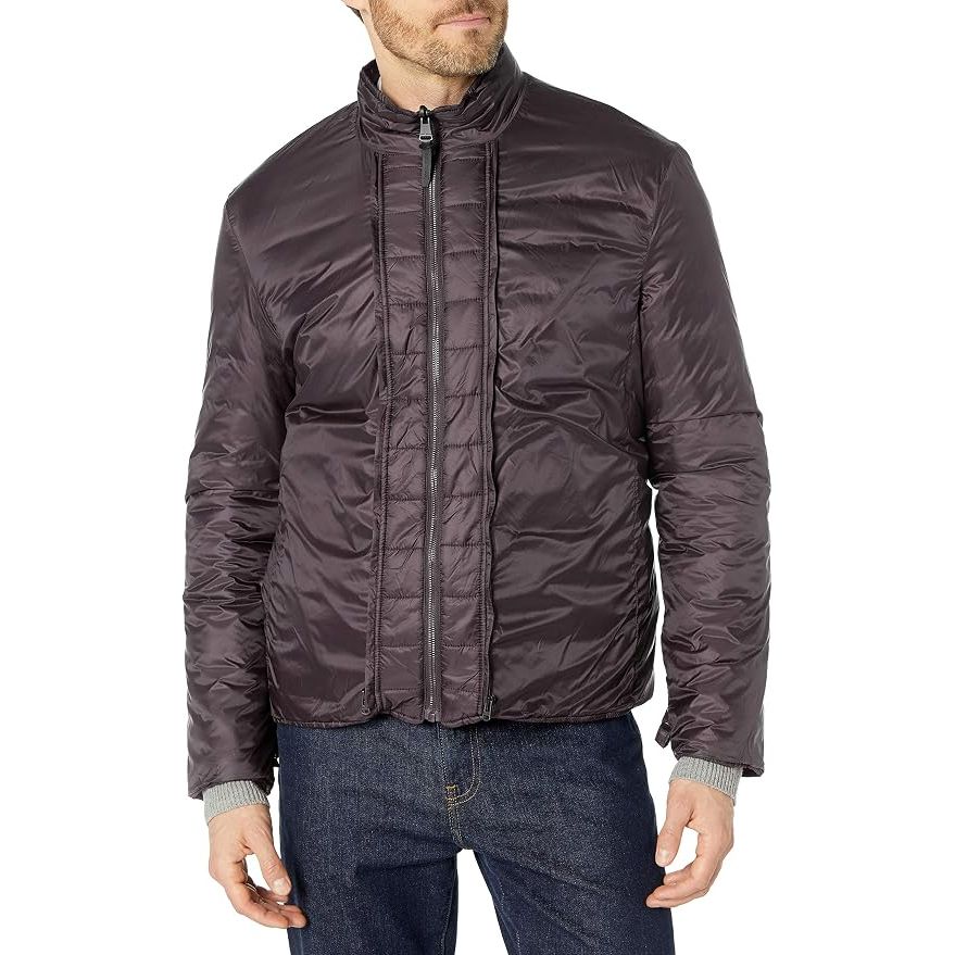 Cole Haan Men's Melton 3-in-1 Wool Jacket With Removable Bib