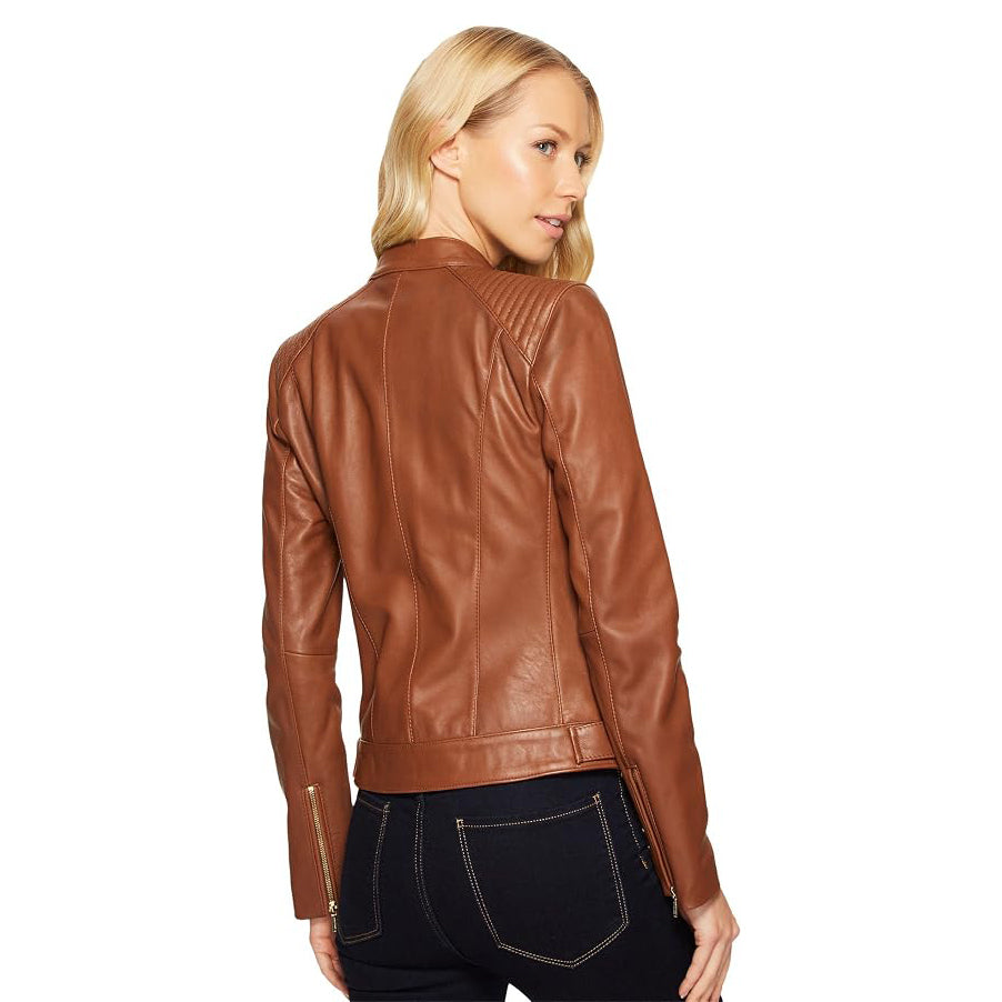 Cole Haan Women's Racer Leather Jacket