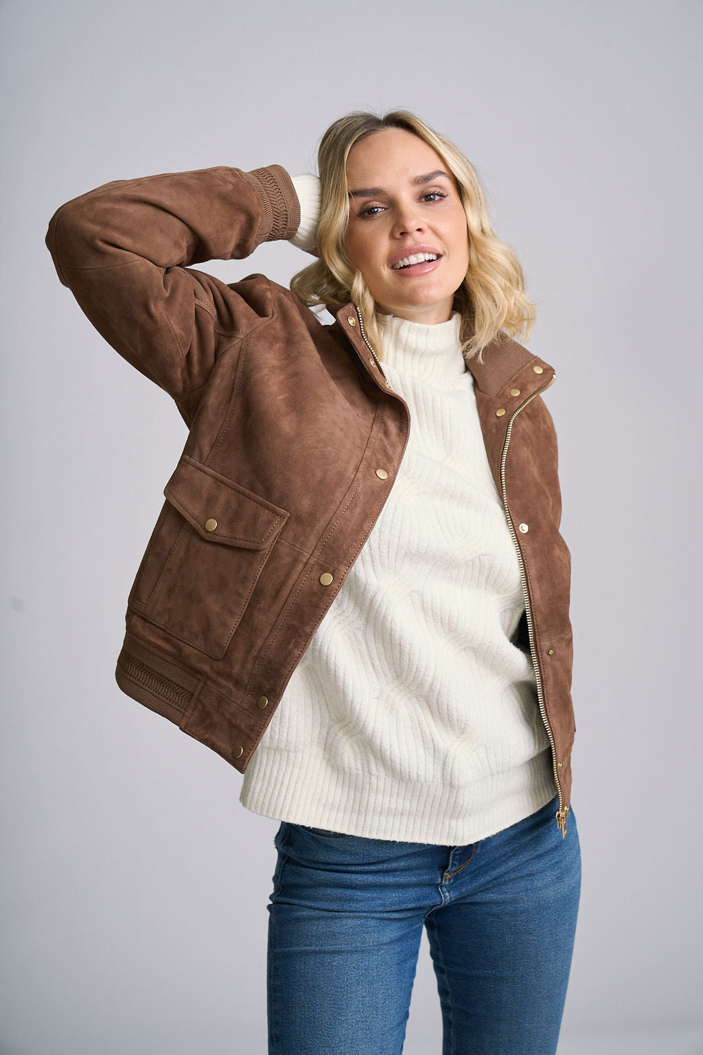 Mauritius Women's Suede Darija CF Leather Jacket