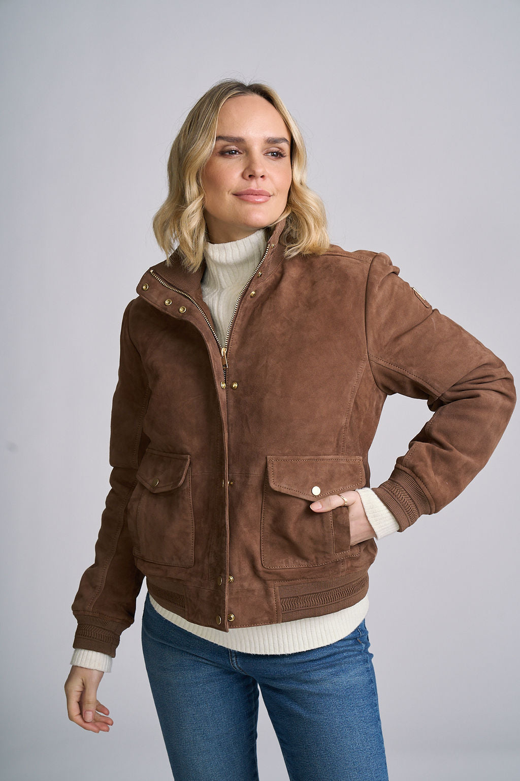 Mauritius Women's Suede Darija CF Leather Jacket