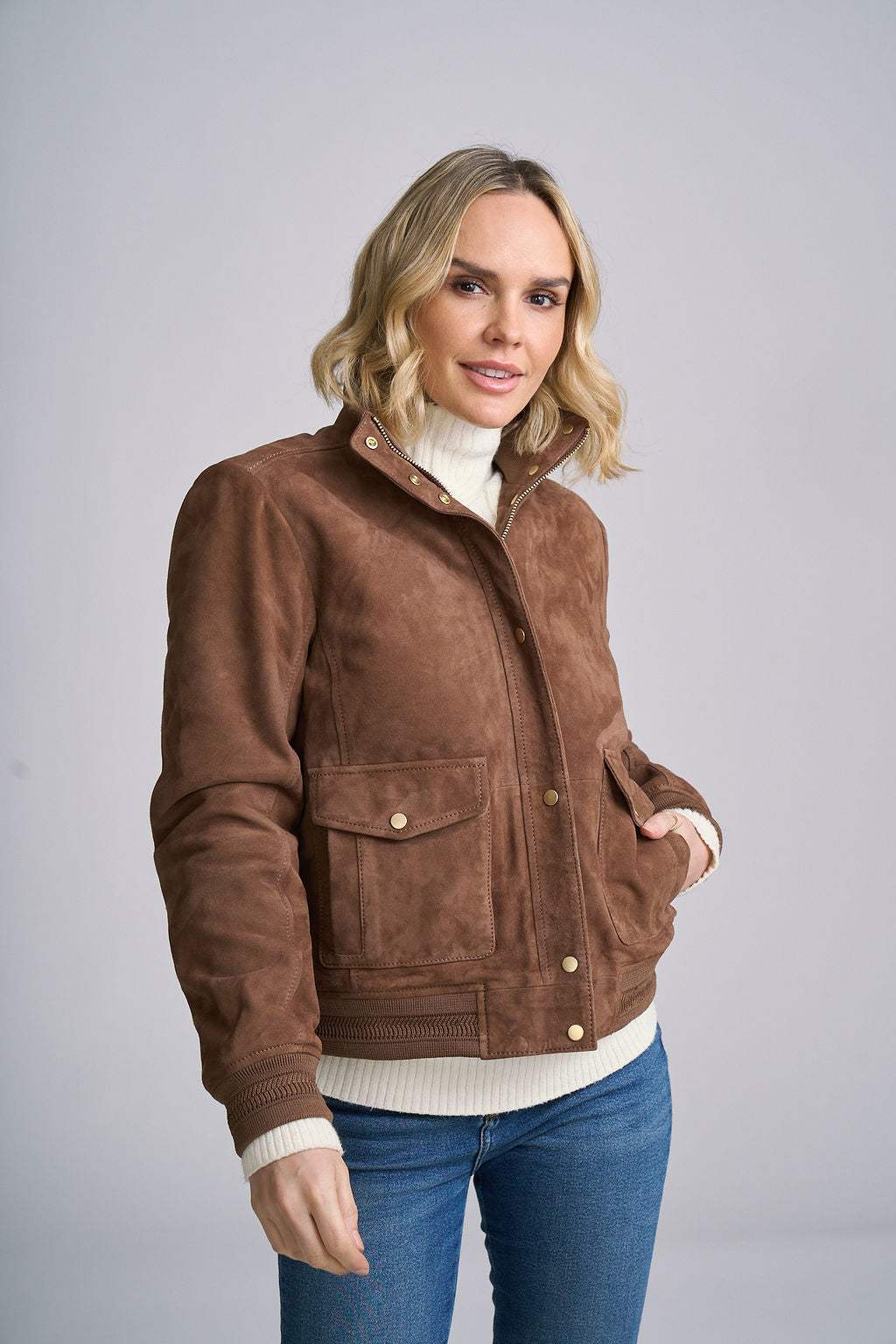 Mauritius Women's Suede Darija CF Leather Jacket
