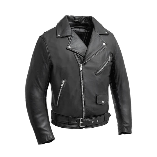 Whet Blu Men's Jay Moto Leather Jacket with Zip Out Liner