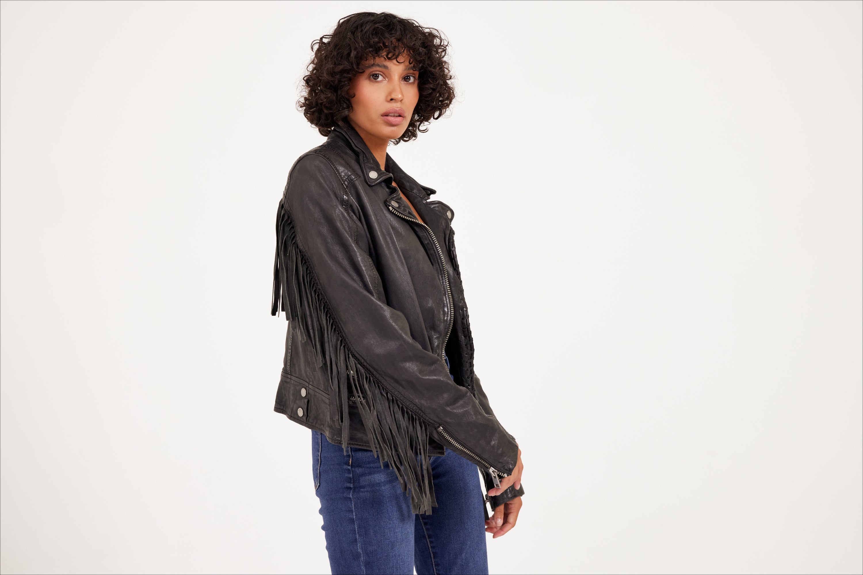Zoe RF Leather Jacket
