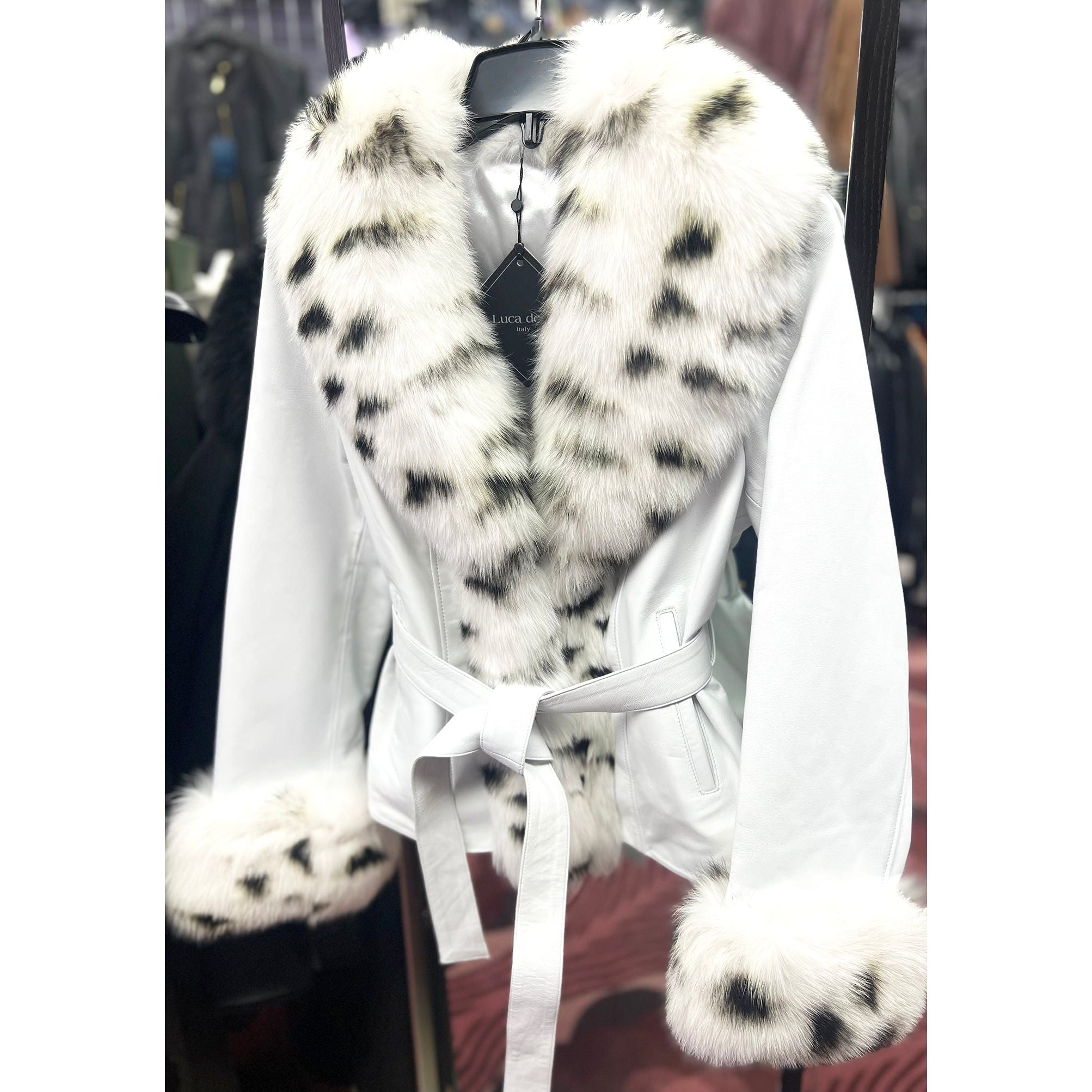 BARYA New York Lambskin Leather Jacket with Fox Fur Trim – Luxury Outerwear