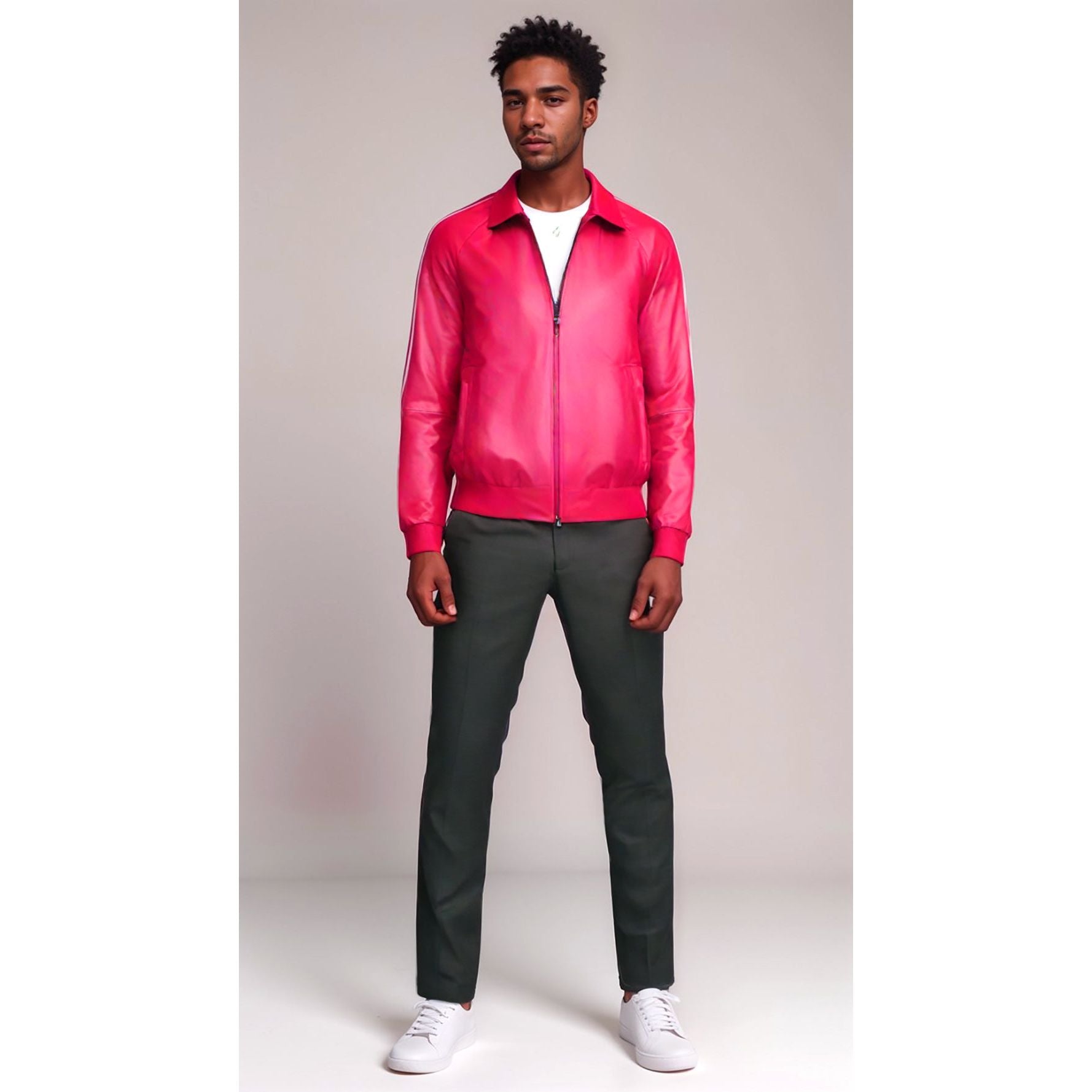 Barya New York Men's Smooth Lightweight Lambskin leather Jacket