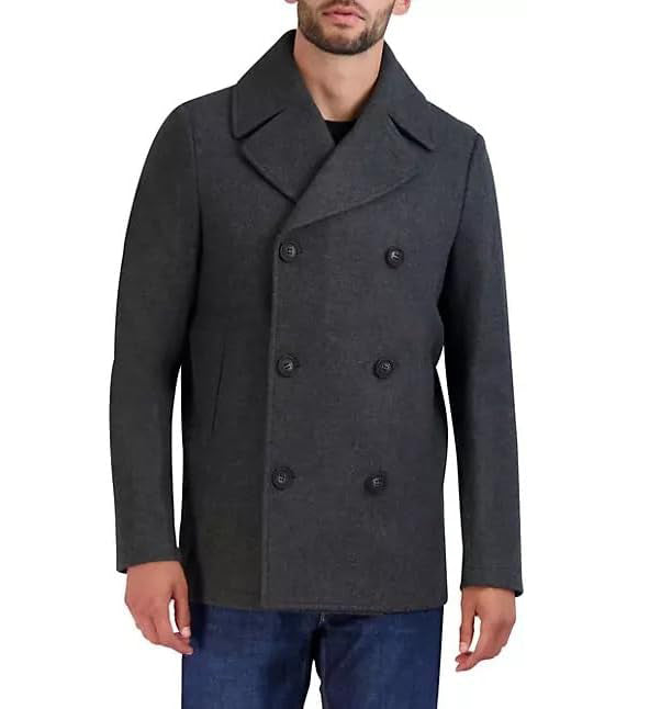 Cole Haan Men's Peacoat Wool Jacket