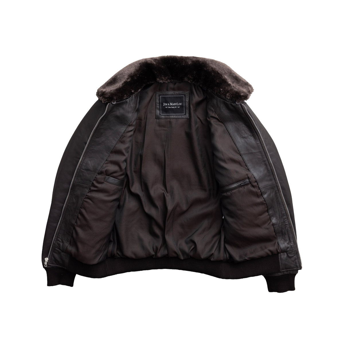 Nicola Men's Sheepskin with Fur Collar Jacket