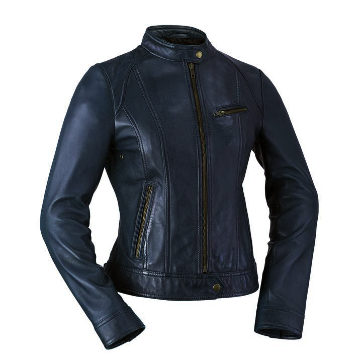 DODICI Women Fashion Moto Genuine Leather Jacket