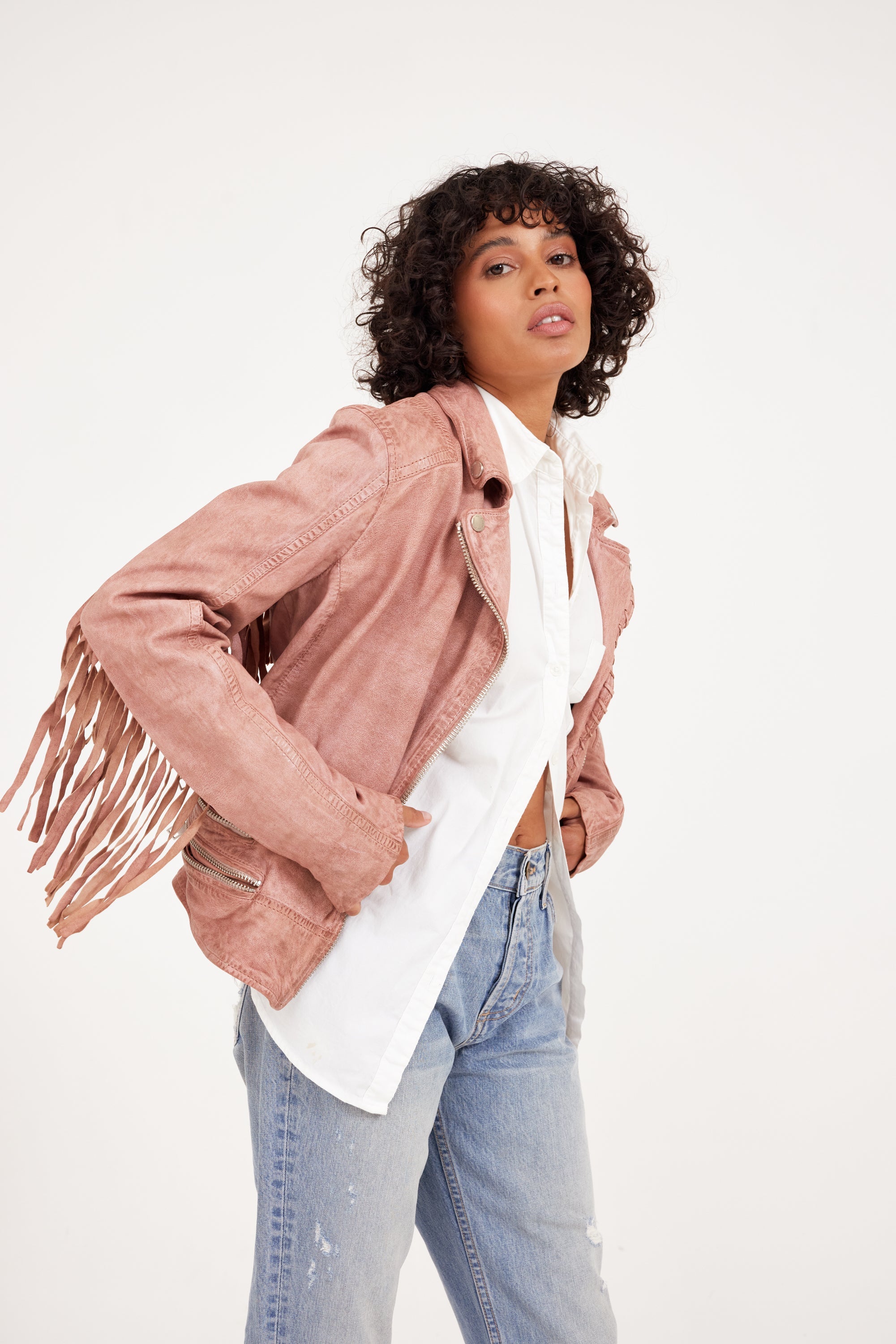 Zoe RF Leather Jacket
