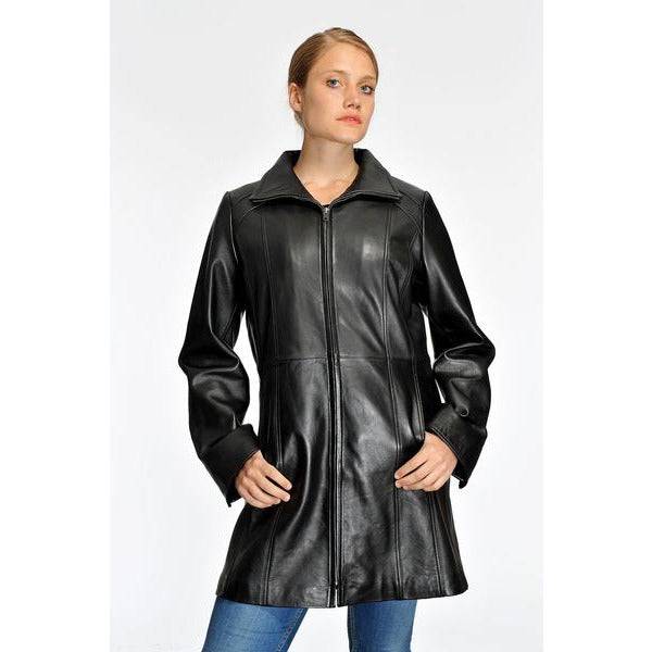 Mason & Cooper Marilyn Zip Front Leather Coat - Zooloo Leather