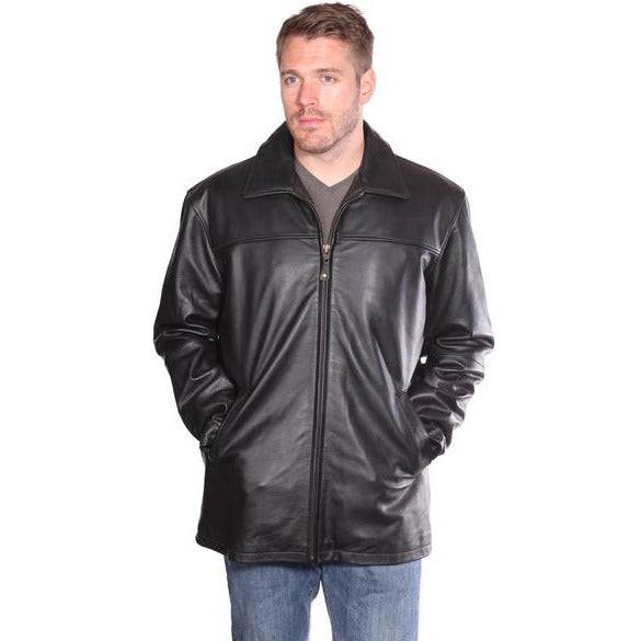 Nuborn Cowhide Zip Front Leather Jacket - Zooloo Leather