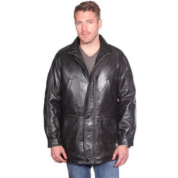 Mason & Cooper Men's Garner Mid-Length Leather Coat - Zooloo Leather