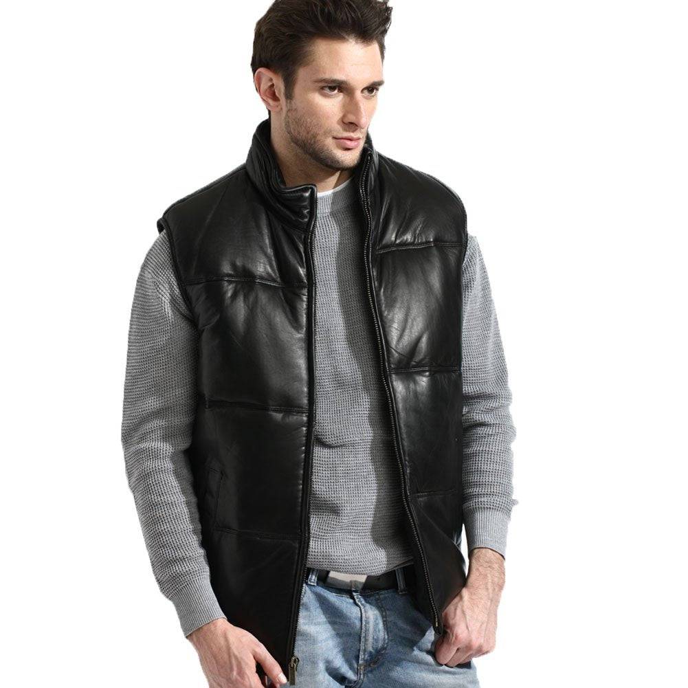 Tanners Avenue Men's Lambskin Puffer Leather Vest - Zooloo Leather