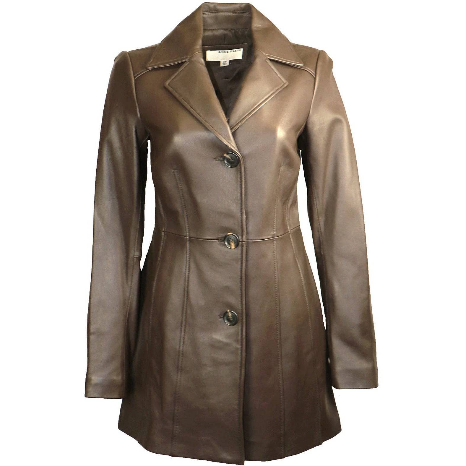 Anne Klein Women's Walker Leather Coat - Zooloo Leather