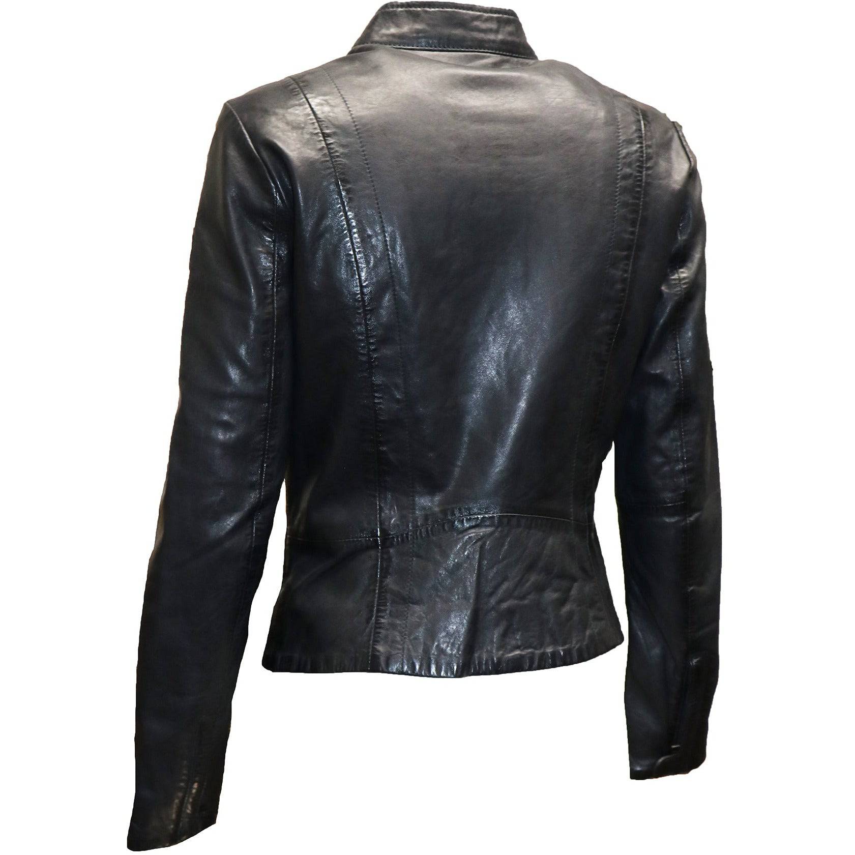 Mauritius Women's Chessy Scuba Leather Jacket - Zooloo Leather