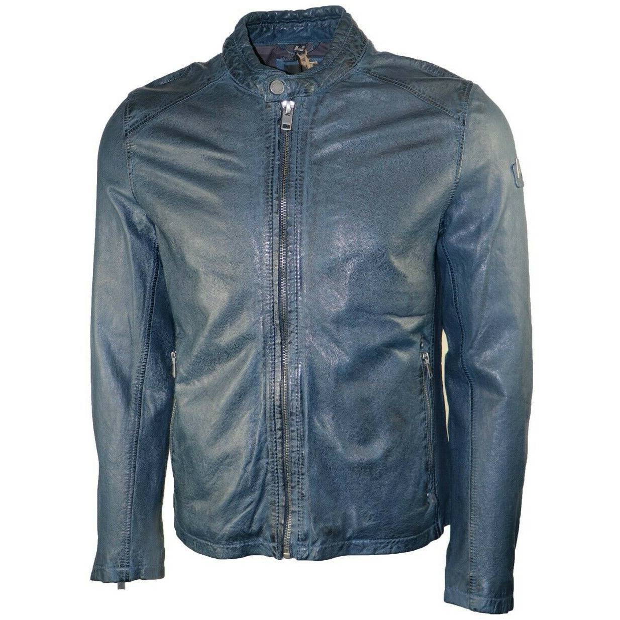 Mauritius Men's Cave  Moto Leather Jacket - Zooloo Leather